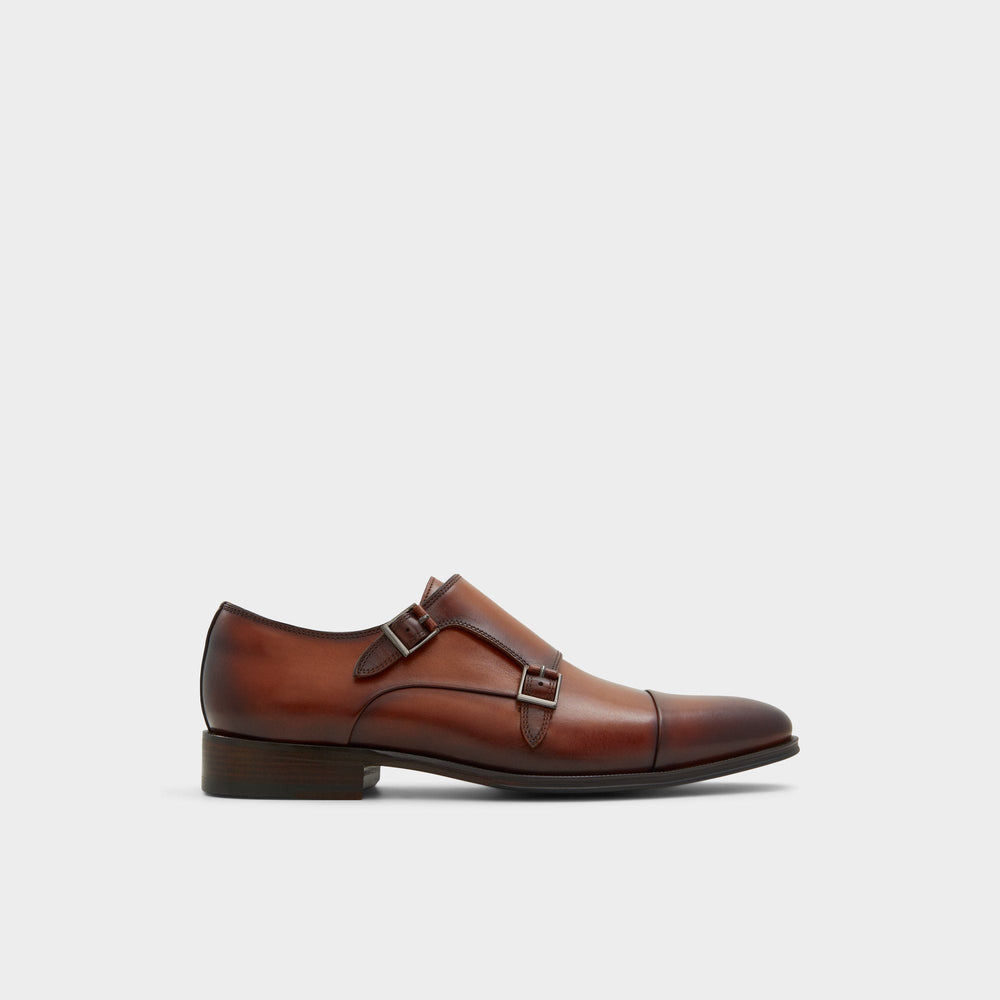 Aldo Axwell Cognac Men's Dress Shoes - Monkstrap loafer