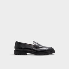 Aldo Aleris Black Men's Dress Shoes - Loafer, Lug sole