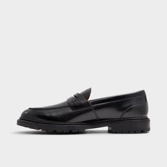 Aldo Aleris Black Men's Dress Shoes - Loafer, Lug sole