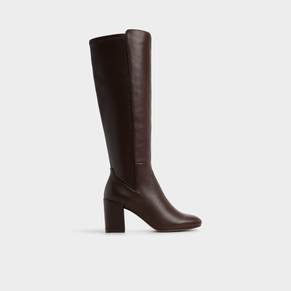 Aldo Satori Brown Overflow Women's Tall Boots - Knee-high boot, Block heel