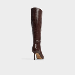 Aldo Saphiria Dark Brown Women's Tall Boots - Knee-high boot, Stiletto heel