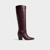 Aldo Saddle in Bordo - Knee-high boot, Block heel