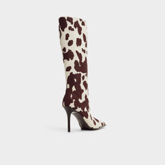 Aldo Re in Emma Open Brown - Knee-high boot, Stiletto heel