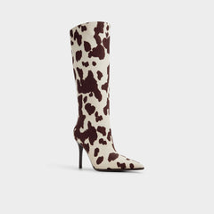 Aldo Re in Emma Open Brown - Knee-high boot, Stiletto heel