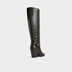 Aldo Saddle in Dark Green - Knee-high boot, Block heel
