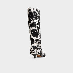 Aldo Everose in White Black - Knee-high boot, Kitten heel