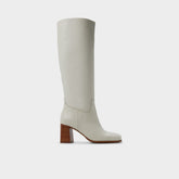Aldo Elyze in White Bone - Knee-high boot, Block heel