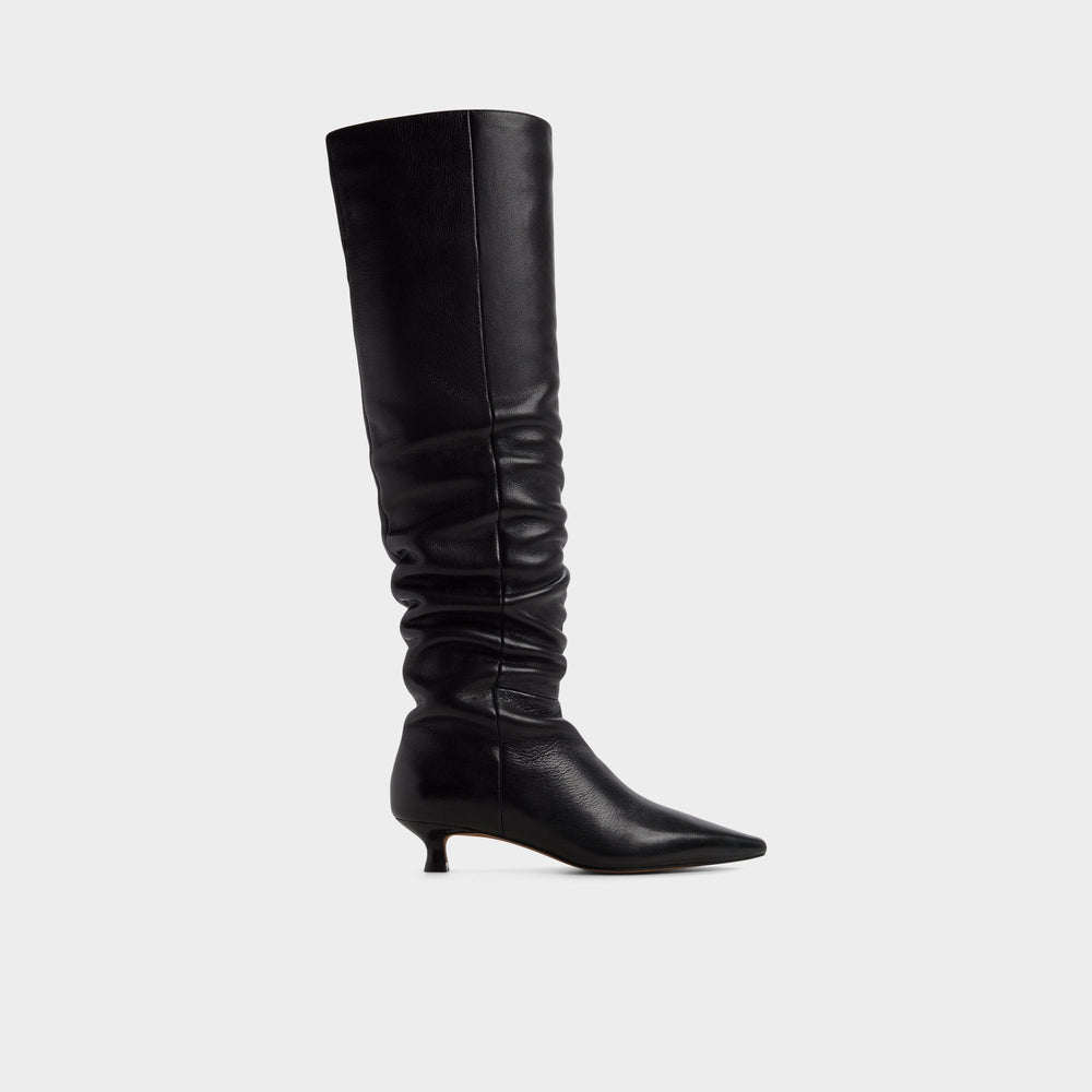 Aldo Muttsee Black Women's Tall Boots - Over-the-knee boot, Kitten heel