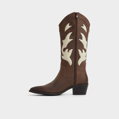 Aldo Nebraska Royal Brown Women's Western - Mid-calf western boot