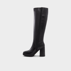 Aldo Equine Black Women's Tall Boots - Knee-high boot, Black