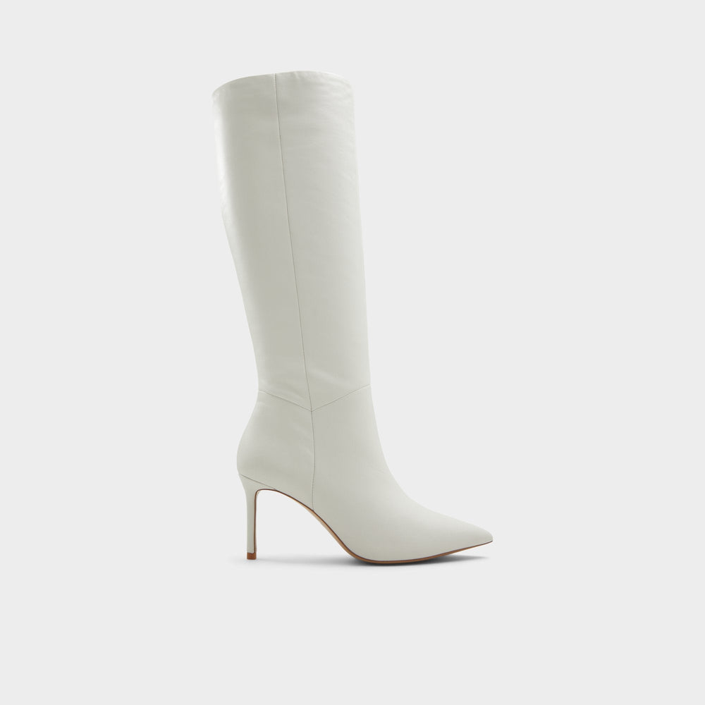 Aldo Laroche-wc White/Bone Women's Tall Boots - Knee-high boot, Stiletto heel