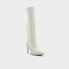 Aldo Laroche-wc White/Bone Women's Tall Boots - Knee-high boot, Stiletto heel