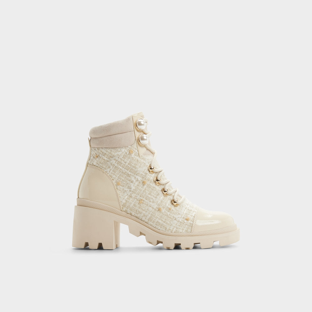 Aldo Mariettia in Other White - Lace-up boot, Lug sole