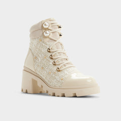 Aldo Mariettia in Other White - Lace-up boot, Lug sole