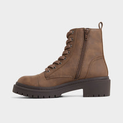 Aldo Goer in Medium Brown - Combat ankle boot, Lug sole