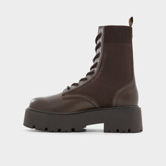 Aldo Talaleryknit Brown Overflow Women's Combat boots - Combat ankle boot, Brown
