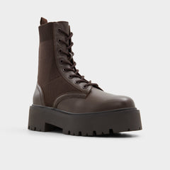 Aldo Talaleryknit Brown Overflow Women's Combat boots - Combat ankle boot, Brown