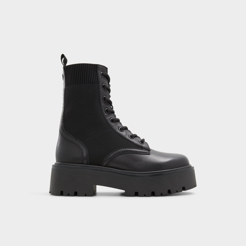 Aldo Talaleryknit Black Women's Combat boots - Combat ankle boot, Black