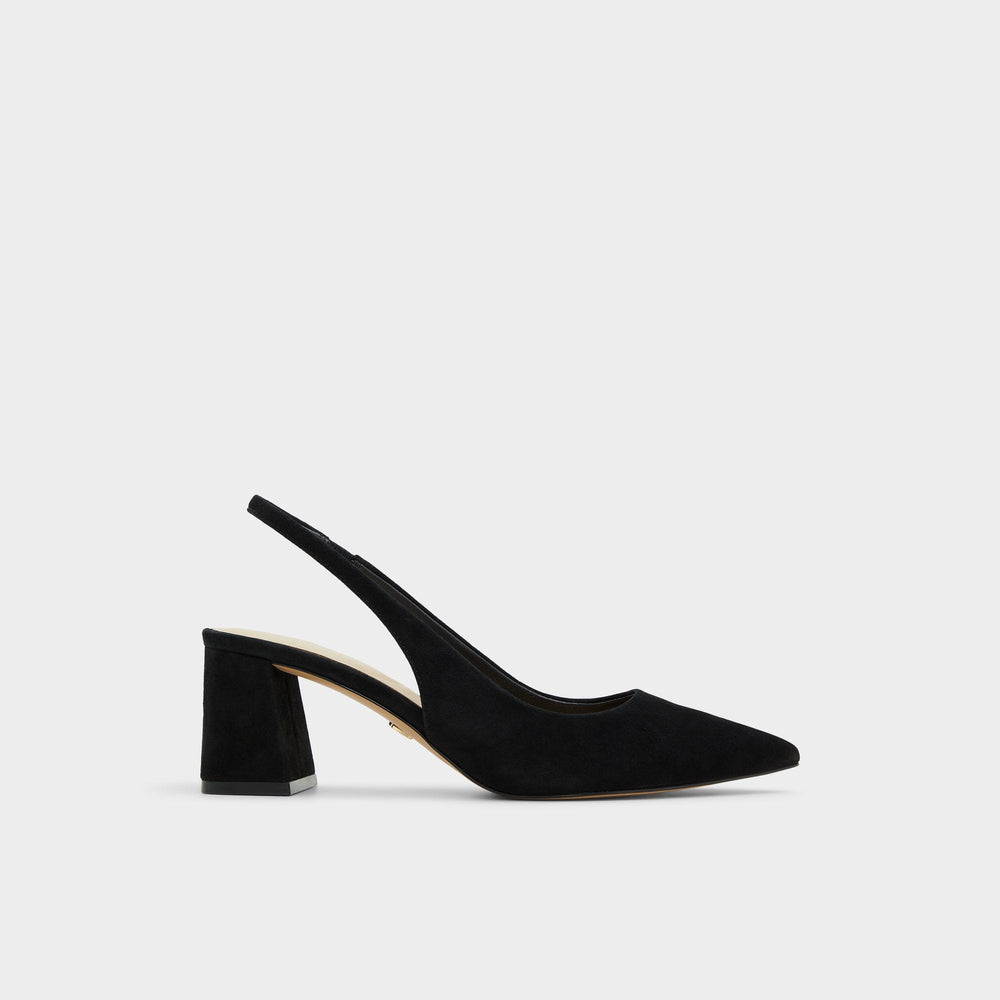 Aldo Uliana in Other Black - Slingback heel, Block heel