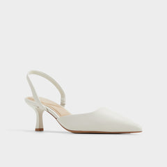 Aldo Gavedessi Open White Women's Kitten heels - Slingback heel, Kitten heel