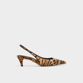 Aldo Leanah in Open Brown - Slingback heel, Kitten heel