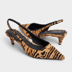 Aldo Leanah in Open Brown - Slingback heel, Kitten heel