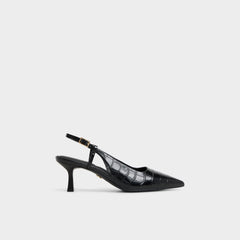 Aldo Adan in Black - Slingback heel, Kitten heel
