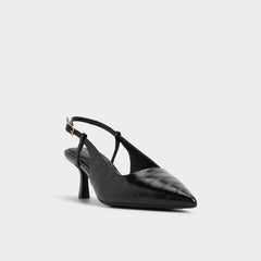 Aldo Adan in Black - Slingback heel, Kitten heel