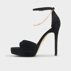 Aldo Afumeth Black Overflow Women's Platform sandals - Strappy heeled sandal, Stiletto platform