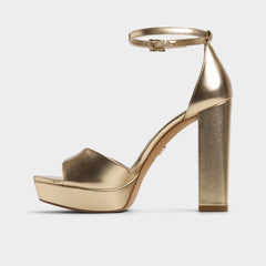 Aldo Enaegyn 2.0 in Gold - Strappy heeled sandal, Platform