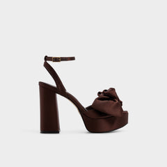 Aldo Luscious in Dark Brown - Strappy heeled sandal, Platform