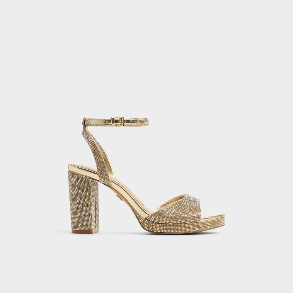 Aldo Alluring Champagne Women's Strappy sandals - Strappy heeled sandal, Platform