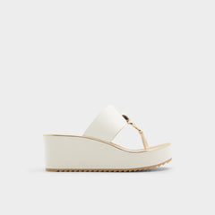 Aldo Penelopy White Women's Wedges - Wedge sandal, Wedge heel