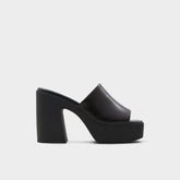 Aldo Maysee Other Black Leather Smooth Women's Mule slides - Heeled mule, Platform