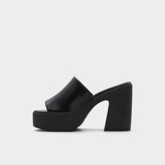 Aldo Maysee Other Black Leather Smooth Women's Mule slides - Heeled mule, Platform