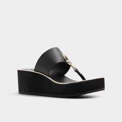 Aldo Penelopy Black Women's Wedges - Wedge sandal, Wedge heel