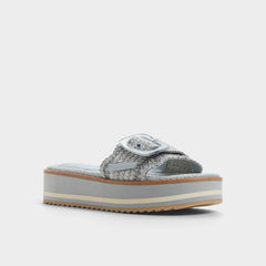Aldo Wavynelly Other Blue Women's Flats - Slide sandal, Platform