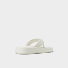 Aldo Grettle White/Bone Women's Flats - Flip flop, Flatform