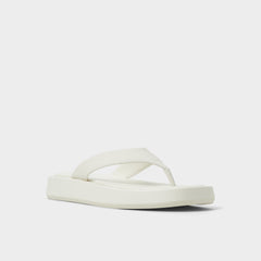 Aldo Grettle White/Bone Women's Flats - Flip flop, Flatform