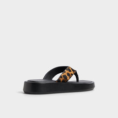 Aldo Grettle Brown Multi Women's Flats - Flip flop, Platform