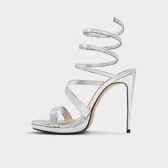 Aldo Katswirl in Silver - Strappy sandal, Stiletto platform