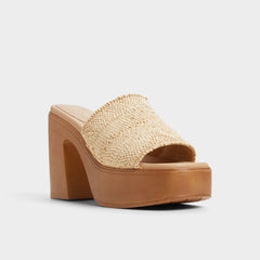 Aldo Maysee Natural Women's Platform sandals - Heeled mule, Platform