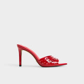 Aldo Lovemule in Medium Red - Heeled mule, Stiletto heel