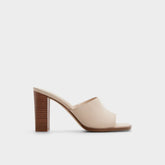 Aldo Re in Sophia Other Beige - Heeled mule, Block heel