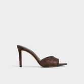 Aldo Anniebrilden Dark Brown Women's Mule slides - Heeled mule, Stiletto heel