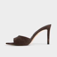 Aldo Anniebrilden Dark Brown Women's Mule slides - Heeled mule, Stiletto heel