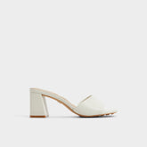 Aldo Tisha White Women's Heeled mules - Heeled mule, Block heel
