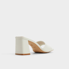 Aldo Tisha White Women's Heeled mules - Heeled mule, Block heel