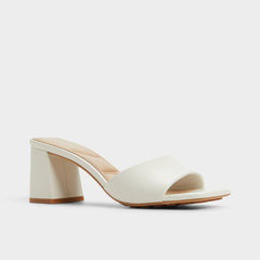 Aldo Tisha White Women's Heeled mules - Heeled mule, Block heel