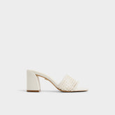 Aldo Beachdate White/Bone Women's Block heels - Heeled mule, Block heel